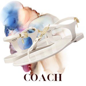Coach Plato Jelly Sandals White A8987 8B
